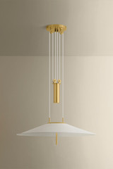 Hudson Valley - 4751-AGB/SWH - LED Pendant - Emmons - Aged Brass
