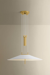 Hudson Valley - 4751-AGB/SWH - LED Pendant - Emmons - Aged Brass