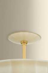 Hudson Valley - 3115-AGB - One Light Semi Flush Mount - Nevins - Aged Brass