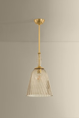 Hudson Valley - 2413-AGB - One Light Pendant - Bleecker - Aged Brass