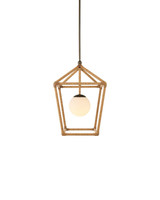 Currey and Company - 9500-0030 - Two Light Outdoor Lantern - Denison - Natural / Bronze / Frosted White