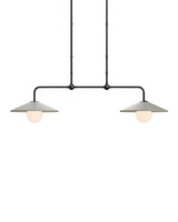 Currey and Company - 9500-0022 - Two Light Pendant - Bothy - Natural/Black/Frosted White