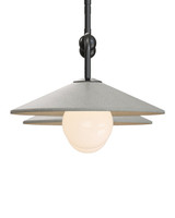 Currey and Company - 9500-0022 - Two Light Pendant - Bothy - Natural/Black/Frosted White