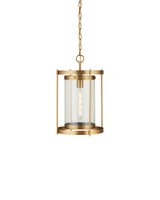 Currey and Company - 9000-1493 - One Light Pendant - Pippin - Antique Brass / Clear