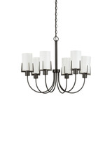 Currey and Company - 9000-1492 - Six Light Chandelier - Macklin - Oil Rubbed Bronze / White