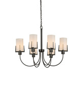 Currey and Company - 9000-1492 - Six Light Chandelier - Macklin - Oil Rubbed Bronze / White