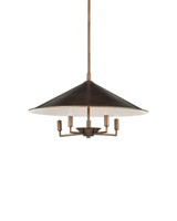 Currey and Company - 9000-1489 - Five Light Chandelier - Barnaba - Brushed Brown / Off-White
