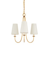 Currey and Company - 9000-1483 - Three Light Chandelier - Brayden - Antique Gold Leaf