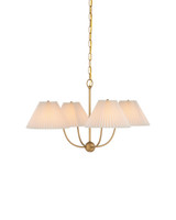 Currey and Company - 9000-1482 - Four Light Chandelier - Cedric - Brass