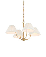 Currey and Company - 9000-1482 - Four Light Chandelier - Cedric - Brass
