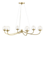 Currey and Company - 9000-1472 - LED Chandelier - Wexler - Polished Antique Brass / Clear