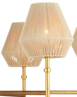 Currey and Company - 9000-1471 - LED Chandelier - Francie - Antique Gold Leaf / Natural