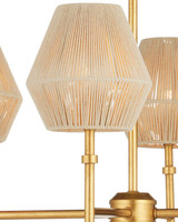 Currey and Company - 9000-1470 - LED Chandelier - Francie - Antique Gold Leaf / Natural