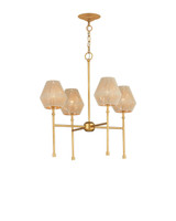 Currey and Company - 9000-1470 - LED Chandelier - Francie - Antique Gold Leaf / Natural