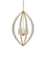 Currey and Company - 9000-1466 - Four Light Chandelier - Amadora - Clear / Antique Gold Leaf