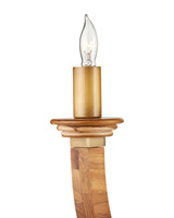 Currey and Company - 9000-1463 - Six Light Chandelier - Woodcroft - Natural / Antique Brass