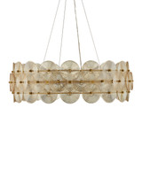 Currey and Company - 9000-1462 - Ten Light Chandelier - Whirlwind - Pale Yellow / Brass