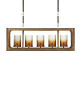 Currey and Company - 9000-1451 - Five Light Chandelier - Tenebroso - Smoke Gold / Gold Luster