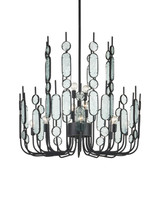 Currey and Company - 9000-1446 - 12 Light Chandelier - Ettore - Clear / Blacksmith