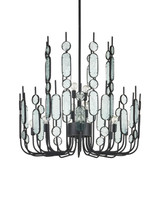 Currey and Company - 9000-1446 - 12 Light Chandelier - Ettore - Clear / Blacksmith