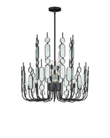 Currey and Company - 9000-1446 - 12 Light Chandelier - Ettore - Clear / Blacksmith