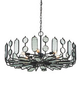 Currey and Company - 9000-1445 - Six Light Chandelier - Ettore - Clear / Blacksmith