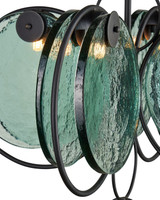 Currey and Company - 9000-1442 - Four Light Chandelier - Vesica Piscis - Clear / Blacksmith