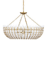 Currey and Company - 9000-1439 - Six Light Chandelier - Magnum Opus - White / Brass
