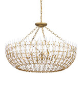 Currey and Company - 9000-1439 - Six Light Chandelier - Magnum Opus - White / Brass