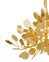 Currey and Company - 9000-1435 - Six Light Chandelier - Lunaria - Contemporary Gold Leaf