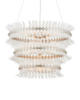 Currey and Company - 9000-1431 - 12 Light Chandelier - Capheira - Frosted / Contemporary Silver Leaf / Contemporary Silver