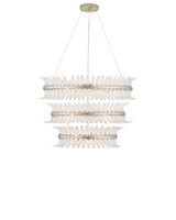 Currey and Company - 9000-1431 - 12 Light Chandelier - Capheira - Frosted / Contemporary Silver Leaf / Contemporary Silver