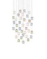 Currey and Company - 9000-1424 - 36 Light Pendant - Polpo - Blue/Green/White/Silver