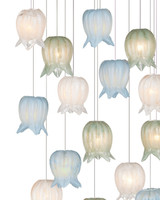 Currey and Company - 9000-1421 - 15 Light Pendant - Polpo - Blue/Green/White/Silver