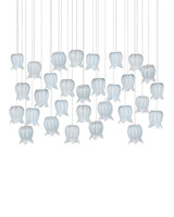 Currey and Company - 9000-1416 - 30 Light Pendant - Polpo - Blue/Silver