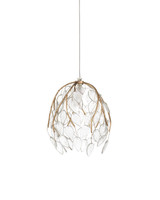 Currey and Company - 9000-1394 - Seven Light Pendant - Banyan - Antique Brass/Clear/Silver