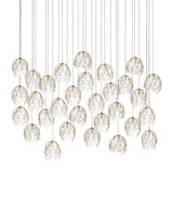 Currey and Company - 9000-1392 - 30 Light Pendant - Banyan - Antique Brass/Clear/Silver