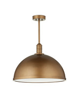 Currey and Company - 9000-1378 - LED Pendant - Cupola - Antique Brass/White