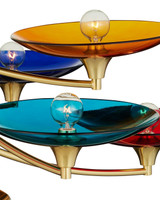 Currey and Company - 9000-1375 - 21 Light Chandelier - Veneto - Blue/Yellow/Red/Polished Brass