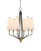 Currey and Company - 9000-1371 - LED Chandelier - Hennin - Polished Antique Brass/Oil Rubbed Bronze