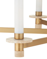 Currey and Company - 9000-1369 - Six Light Chandelier - Marcelo - Natural/Antique Brass/White