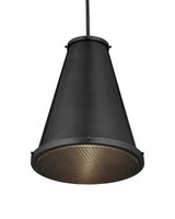 Currey and Company - 9000-1367 - One Light Pendant - Seafarer - Matte Black/Clear
