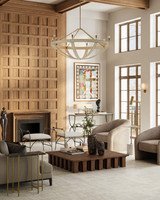 Currey and Company - 9000-1352 - Eight Light Chandelier - Barrington - Cream/Brushed Brass