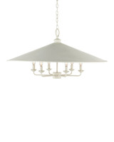 Currey and Company - 9000-1343 - Six Light Chandelier - Brussels - Snow White/Contemporary Gold Leaf