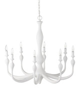 Currey and Company - 9000-1340 - Eight Light Chandelier - Ludwig - Gesso White