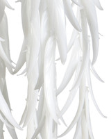 Currey and Company - 9000-1335 - One Light Pendant - Glen Arbor - White/Contemporary Silver Leaf/Contemporary Silver