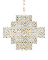 Currey and Company - 9000-1331 - 12 Light Chandelier - Spring Flower - Frosted/Brass