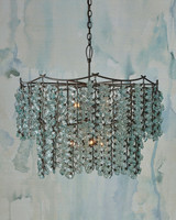 Currey and Company - 9000-1330 - Six Light Chandelier - Herbary - Clear/Bronze