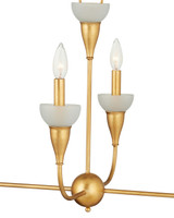 Currey and Company - 9000-1329 - Six Light Chandelier - Aurelia - Contemporary Gold Leaf/Contemporary Gold/Frosted