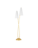Currey and Company - 8000-0183 - LED Floor Lamp - Pas de Deux - Contemporary Gold Leaf